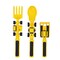 Constructive Eating Set of 3 Construction Eating Utensils for Kids and Toddlers
